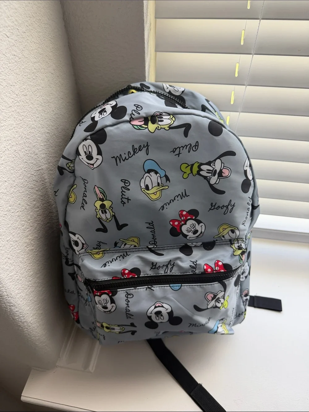 Kids Light Gray Disney Character Print Backpack - Unbranded